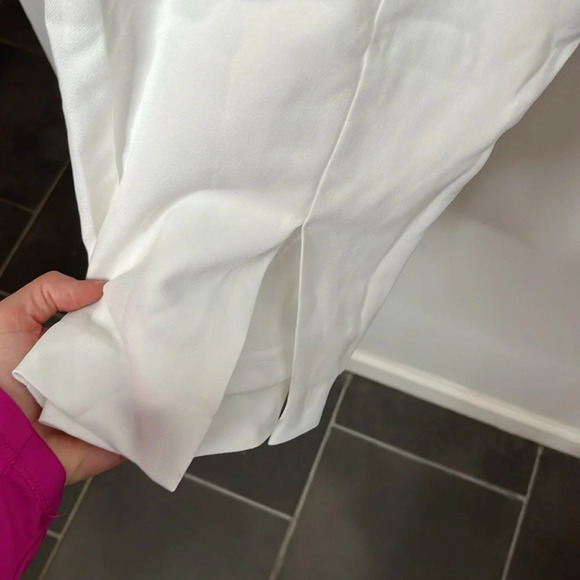 Lulus White Split Hems Dress Pants NWT - Picture 5 of 6